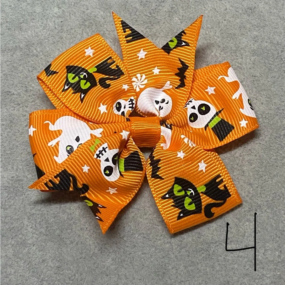 🕸️Halloween Spooky Cute Ghosts Spiders Pumpkin Hair Bows